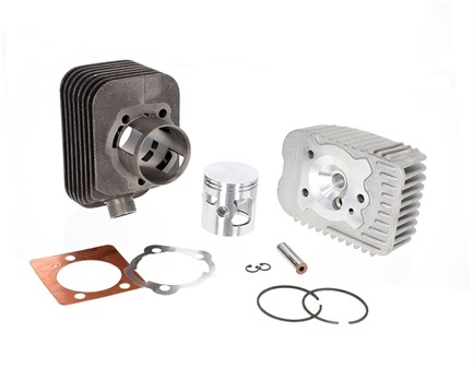 Zylinderkit Polini Ø46mm Guss, 75cc, inkl. Zylinderkopf, Piaggio Ciao, 12mm Kolbenbolzen