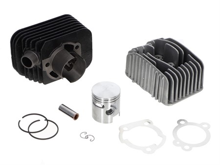 Zylinder-Kit Polini 43mm Racing, Guss, inkl. CNC Zylinderkopf, Piaggio Ciao/Si, 12mm Kolbenbolzen