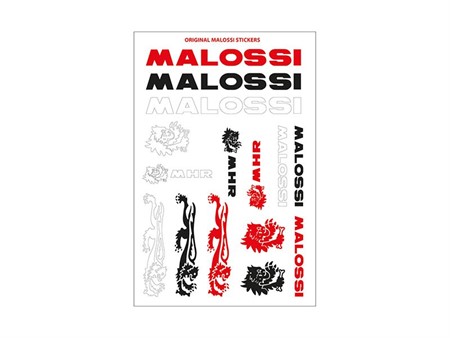 Aufkleber Malossi schwarz/weiss/rot Aufkleber Malossi schwarz/weiss/rot