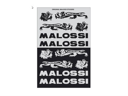 Autocollants / Stickers Malossi noir/ argenté