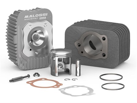 Kit Malossi 65cc, Ø 43mm fonte, avec culasse, axe de piston 12mm, Piaggio Ciao, SI Kit Malossi 65cc, Ø 43mm fonte, avec culasse, axe de piston 12mm, Piaggio Ciao, SI
