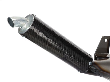 Pot Simonini Thunder carbone, raccord de pot 30mm, Piaggio Ciao / Bravo
