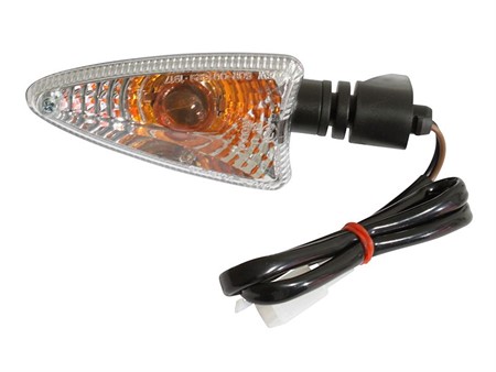 Clignotant avant droit  / arrière gauche homologué CE, (vitre transparente ampoule orange)