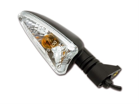 Clignotant avant droit  / arrière gauche homologué CE, (vitre transparente ampoule orange)