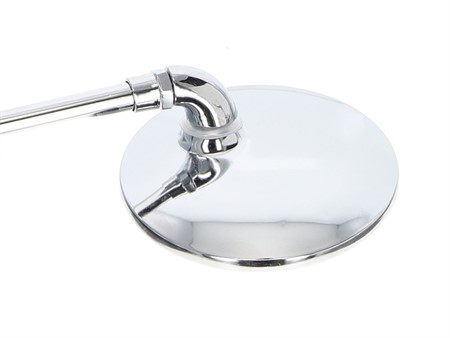 Paire de rétroviseur M8 droite Replay chrome rond 103mm, universel vélomoteurs, scooter, motos