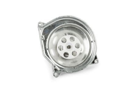 Pompe à eau alu chrome, scooter 50cc 2T LC/H2o Minarelli horiz. (Aerox, Nitro, SR, F12-F15 etc...)