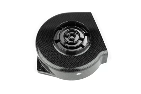 Cache turbine ventilation moteur look carbone, scooter Peugeot Kisbee, Ludix air, Speedfight 3+4..