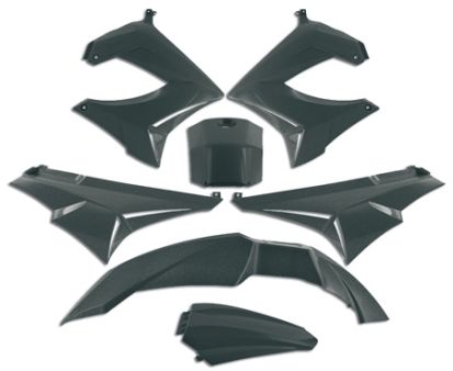 Verkleidungskit 7-Teilig Derbi Senda DRD/XTREM 2003, schwarz Verkleidungskit 7-Teilig Derbi Senda DRD/XTREM 2003, schwarz