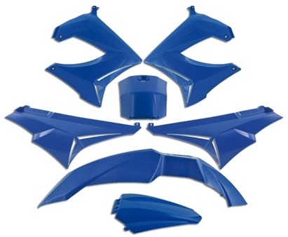 Kit 7pcs habillage Derbi Senda DRD/XTREM 2003, bleu