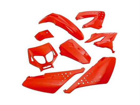 Kit carrosserie/plastiques 8pcs DERBI SENDA, ROUGE