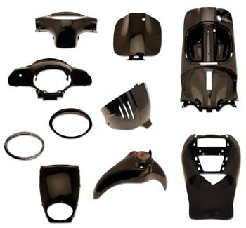 Verkleidungskit 10-teilig Aprilia Scarabeo 2006 schwarz