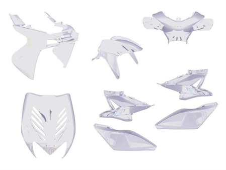 Kit carrosserie Replay BLANC 8 pièces MBK Nitro/Yamaha Aerox