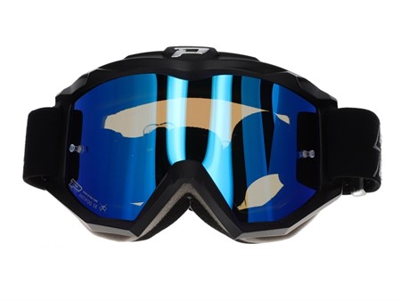 Crossbrille ProGrip 3204 schwarz matt / Visier blau