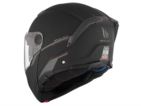 Casque intégral modulable MT ATOM 2 SV noir mat, double visière Taille : S