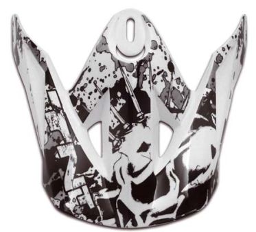 Visière de rechange "tête de mort" pour casque cross TNT poly (124510-124515)