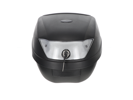Top Case 28 Liter schwarz/weiss inkl. Halterung