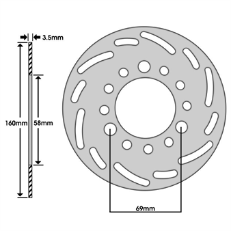 Bremsscheibe SYM Mio original,vorne, 160/58/3mm