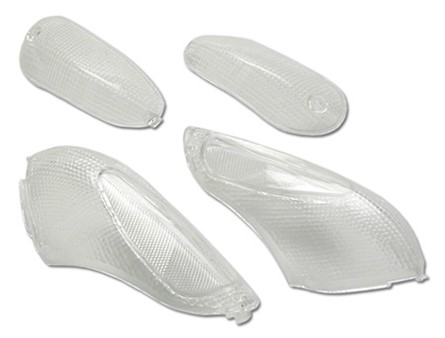 Kit 4 cabochons clignotants transparent, scooter Gilera Stalker 50cc