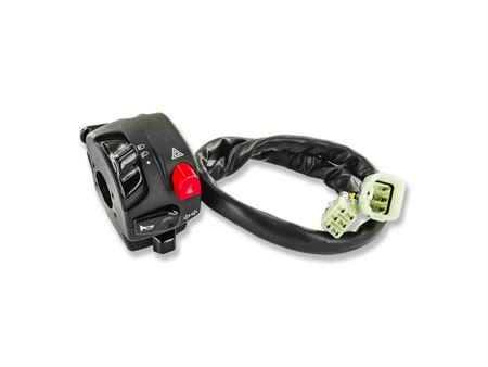 Schaltereinheit für Lenker Ø22mm Domino univ. schwarz matt Schaltereinheit für Lenker Ø22mm Domino univ. schwarz matt