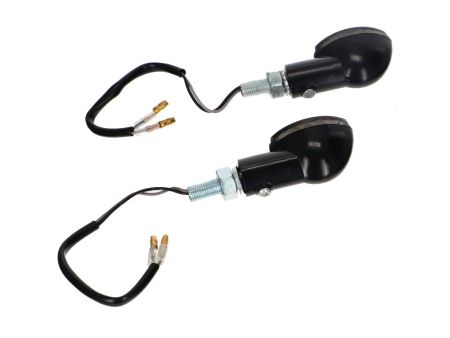 Paire de clignotants à Led's noir (M10), homologation E8 universels vélomoteurs, scooter, moto
