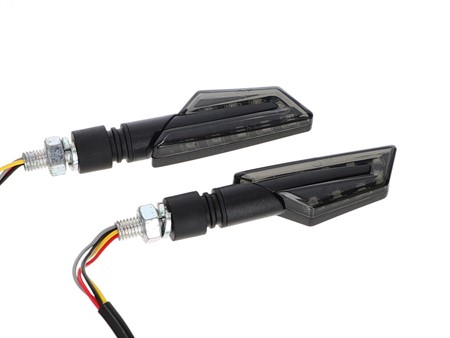 Blinkerset / Rücklicht / Bremslicht 3 funktionen LED schwarz E8 Prüfzeichen