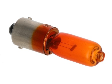 Ampoule BAU9S longue (pions/tetons à 120°) 12V 21W, orange