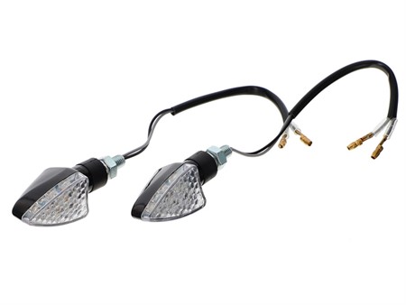 Blinkerset LED schwarz (M8) kurz E8 Prüfzeichen