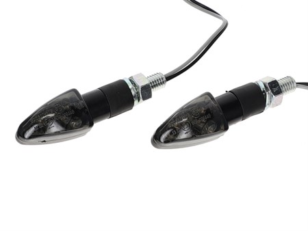 Blinkerset „mini“ LED schwarz (M8) kurz E8 Prüfzeichen