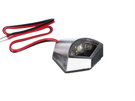 Eclairage de plaque à LEDs chromé, homologué CE