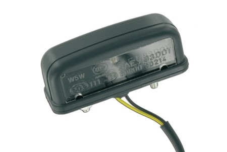 Eclairage de plaque universel 12V 5W, homologué CE Eclairage de plaque universel 12V 5W, homologué CE