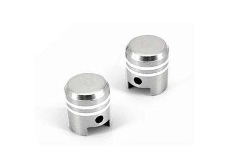 Bouchons de valve Piston, (la paire), chrome