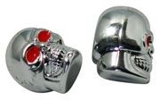 Paire de bouchons valve tête de morts/Skull