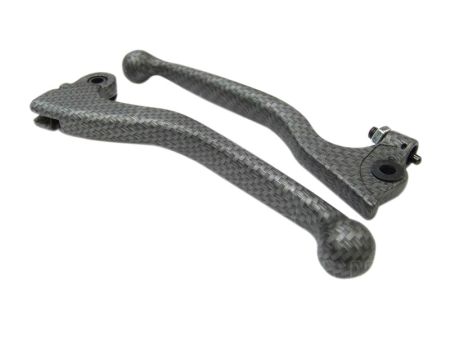 Paire de levier embrayage/frein TNT look carbone, moto 50cc Derbi Senda DRD/Peugeot XR6 Paire de levier embrayage/frein TNT look carbone, moto 50cc Derbi Senda DRD/Peugeot XR6