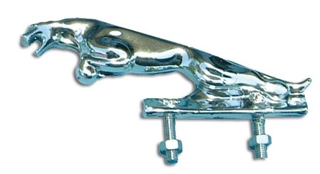 Figurine de garde boue Jaguar en plastique chromé