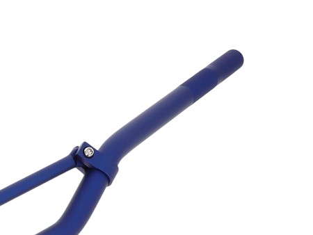 Guidon cross aluminium avec barre de renfort, bleu anodisé, 81cm