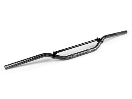 Guidon cross aluminium avec barre de renfort, look carbone 81cm