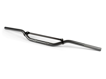 Guidon cross aluminium avec barre de renfort, look carbone 81cm