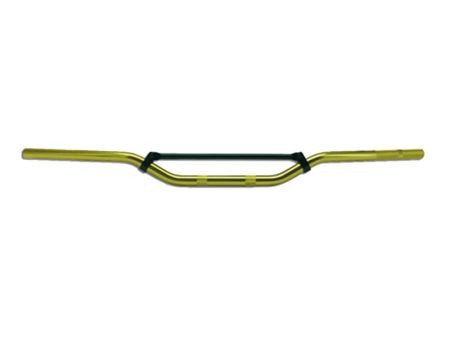 Guidon cross aluminium avec barre de renfort, or 81cm