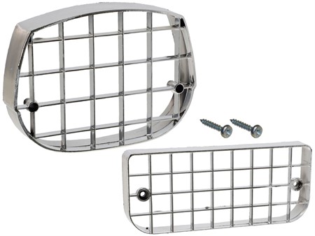 Grilles de phare avant+arrière "chrome standard", vélomoteurs Piaggio Ciao Grilles de phare avant+arrière "chrome standard", vélomoteurs Piaggio Ciao