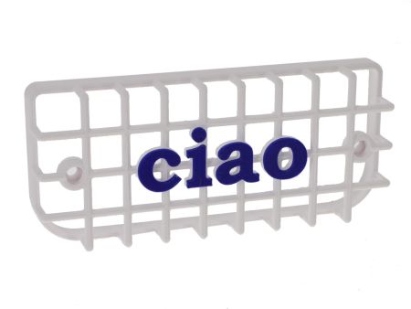 Lampengitter weiss Piaggio Ciao (3D Druck mit Schrift Ciao)