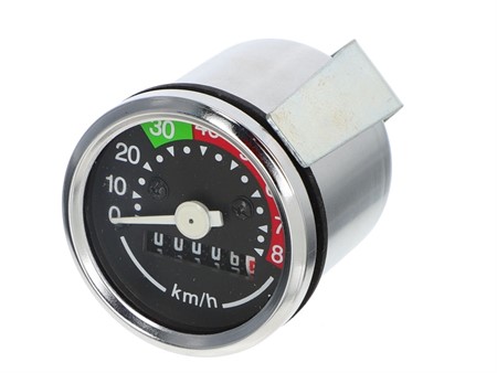 Tacho 80 km/h (Durchmesser 48mm), universel mit VDO-Anschluss Tacho 80 km/h (Durchmesser 48mm), universel mit VDO-Anschluss