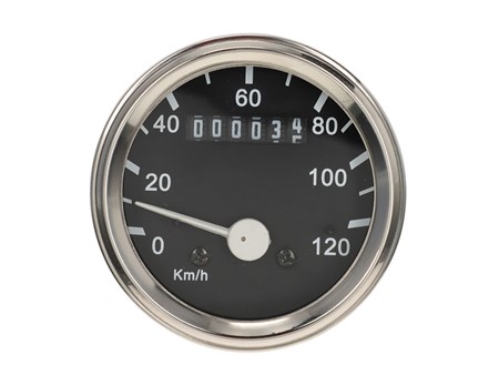 Tacho 120km/h - Ø 60mm, Universell Velo, Mofa, Scooter, Kleinmotorrad