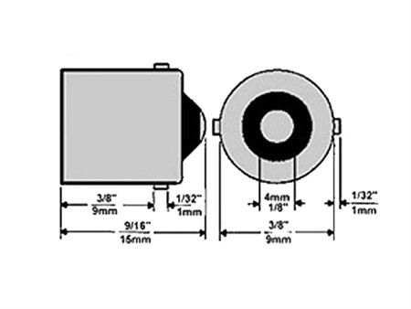 Rücklichtbirne BA9s, weiss 12V / 4W (BA9S) zum Stecken