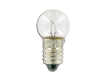 Ampoule E10 de phare arrière blanche 6V 6W a visser