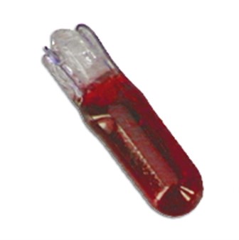 Ampoule de compteur type T5, 12V 1.2W - rouge