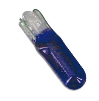 Glühbirne Sockel T5 W2x4,6d, 12V 1,2W - Blau
