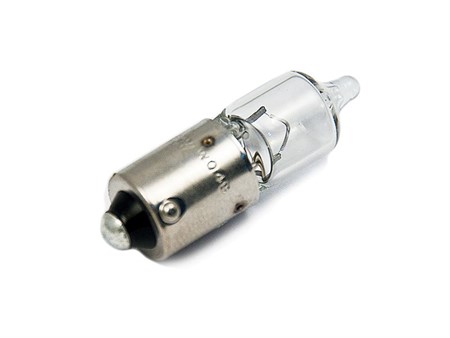 Ampoule de clignotant 12V/10W à baillonnette type BA9S, blanc