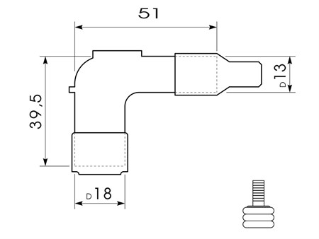 Anti-parasite capuchon bougie NGK LB05F