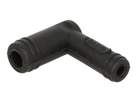 Kerzenstecker RMS, Silikon, 90°, schwarz