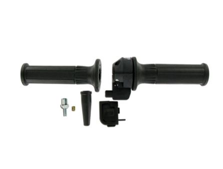 Set poignée de gaz noir Domino, moto 50cc Aprilia RS50 / Peugeot XR-6 Set poignée de gaz noir Domino, moto 50cc Aprilia RS50 / Peugeot XR-6